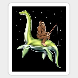 Bigfoot Loch Ness Monster Fishing Sticker